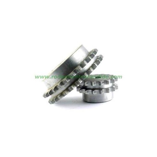 Piñones de transmisión - PIÑON DOBLE 1 1/4 18 DIENTES Z-18 20B2